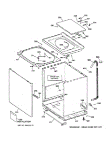 02 - Cabinet, Cover & Front Panel parts for Ge Washer WBXE2070A2WW from AppliancePartsPros.com