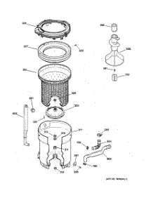 03 - Tub, Basket & Agitator parts for Ge Washer S4200B1WW from AppliancePartsPros.com