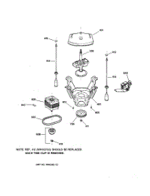 04 - Suspension, Pump & Drive Components parts for Ge Washer EWA3000B1WW from AppliancePartsPros.com