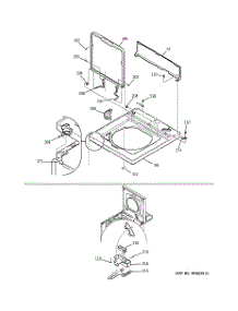 02 - Cabinet Top, Door & Door Switch parts for Ge Washer WDSS4120A0WW from AppliancePartsPros.com