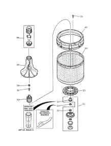 05 - Agitator, Drive Bell, Washtub & Hub parts for Ge Washer WDSS4120A0WW from AppliancePartsPros.com
