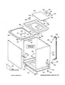 02 - Cabinet, Cover & Front Panel parts for Ge Washer WCSE4160B0CC from AppliancePartsPros.com