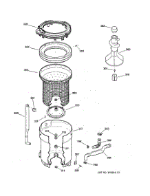 03 - Tub, Basket & Agitator parts for Ge Washer WBSE3120B0CC from AppliancePartsPros.com