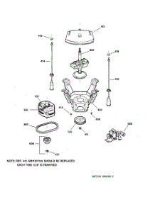 04 - Suspension, Pump & Drive Components parts for Ge Washer WJSR2070B0CC from AppliancePartsPros.com