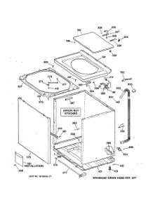 02 - Cabinet, Cover & Front Panel parts for Ge Washer WJSR1070A2WW from AppliancePartsPros.com