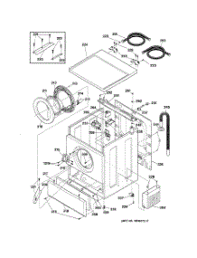 02 - Cabinet, Door & Top parts for Ge Washer WPXH214A0WW from AppliancePartsPros.com