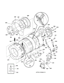 03 - Tub & Motor parts for Ge Washer WPXH214A0WW from AppliancePartsPros.com