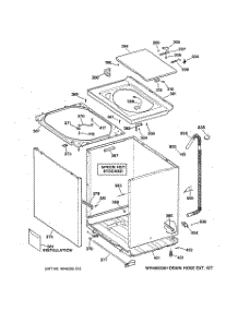 02 - Cabinet, Cover & Front Panel parts for Ge Washer WCSE3100A1AA from AppliancePartsPros.com