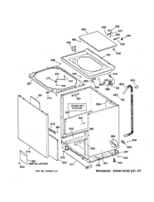 02 - Cabinet, Cover & Front Panel parts for Ge Washer WPSF4170W2AA from AppliancePartsPros.com