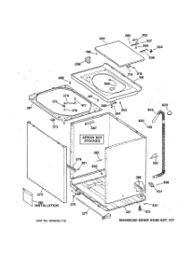 02 - Cabinet, Cover & Front Panel parts for Ge Washer WHSE3100A0WB from AppliancePartsPros.com