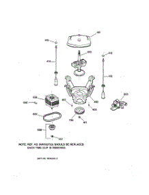 04 - Suspension, Pump & Drive Components parts for Ge Washer WMSE3140A0AA from AppliancePartsPros.com