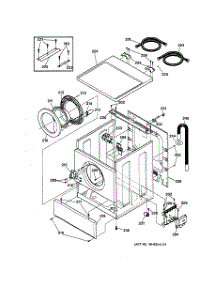 02 - Cabinet, Door & Top parts for Ge Washer SH208W0WW from AppliancePartsPros.com