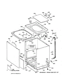 02 - Cabinet, Cover & Front Panel parts for Ge Washer YISR309JTBAA from AppliancePartsPros.com