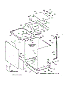 02 - Cabinet, Cover & Front Panel parts for Ge Washer WSSE4220A0WW from AppliancePartsPros.com