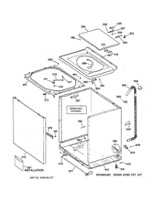 02 - Cabinet, Cover & Front Panel parts for Ge Washer WCSE3100A0WW from AppliancePartsPros.com