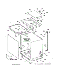 02 - Cabinet, Cover & Front Panel parts for Ge Washer WBXR2060V2AA from AppliancePartsPros.com