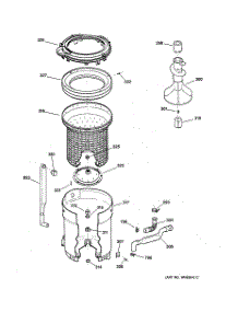 03 - Tub, Basket & Agitator parts for Ge Washer WSSE4220A0AA from AppliancePartsPros.com