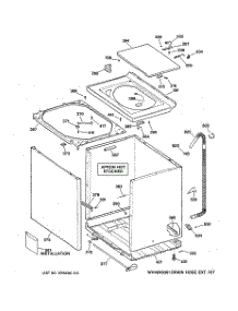 02 - Cabnet, Cover & Front Panel parts for Ge Washer WJSE3110A0AA from AppliancePartsPros.com