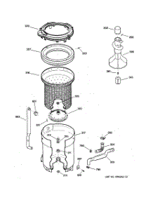 03 - Tub, Basket & Agitator parts for Ge Washer WLCD1030Y0AC from AppliancePartsPros.com