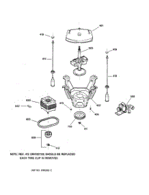 04 - Suspension, Pump & Drive Components parts for Ge Washer WLCD2050Y0AC from AppliancePartsPros.com