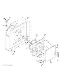 03 - Dryer Front Panel & Door parts for Ge Washer Dryer Combo WSM2480D3WW from AppliancePartsPros.com