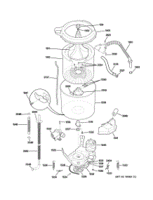05 - Tub, & Motor parts for Ge Washer Dryer Combo WSM2780HDWWW from AppliancePartsPros.com