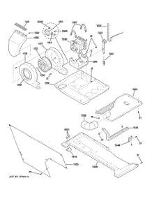 03 - Motor, Blower & Belt parts for Ge Washer Dryer Combo WSM2700HBWWW from AppliancePartsPros.com