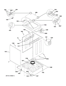 04 - Cabinet & Top Panel parts for Ge Washer Dryer Combo WSM2700HBWWW from AppliancePartsPros.com