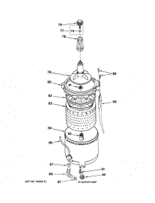 10 - Tub, Basket & Agitator parts for Ge Washer Dryer Combo WSM2480D3WW from AppliancePartsPros.com