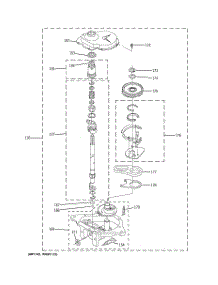 11 - Gearcase Prts parts for Ge Washer Dryer Combo WSM2480D3WW from AppliancePartsPros.com