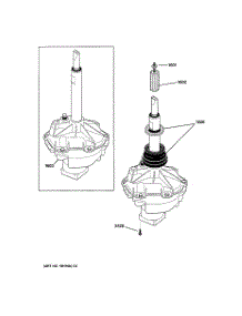 06 - Transmission Assembly parts for Ge Washer Dryer Combo WSM2780HAWWW from AppliancePartsPros.com