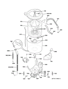 05 - Tub & Motor parts for Ge Washer Dryer Combo WSM2700HAWWW from AppliancePartsPros.com