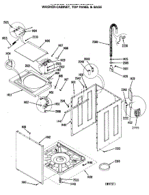 04 - Washer-Cabinet, Top Panel & Base parts for Ge Washer Dryer Combo WSM2700RBW from AppliancePartsPros.com