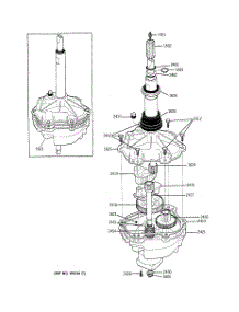 06 - Transmission Assembly parts for Ge Washer Dryer Combo WSM2780TBWWB from AppliancePartsPros.com