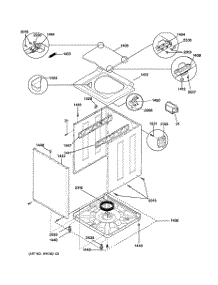 04 - Washer Lower Cabinet & Top parts for Ge Washer Dryer Combo WSM2700WAWWW from AppliancePartsPros.com