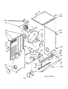 07 - Dryer Cabinet & Motor Parts parts for Ge Washer Dryer Combo WSM2480TAAAA from AppliancePartsPros.com