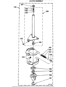 11 - Clutch Assembly parts for Ge Washer Dryer Combo WSM2480SAZAA from AppliancePartsPros.com