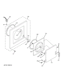 05 - Dryer Front Panel & Door parts for Ge Washer Dryer Combo WSM2480TBAWW from AppliancePartsPros.com