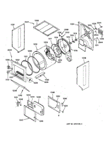 02 - Dryer - Cabinet, Drum & Heater parts for Ge Washer Dryer Combo WSM2700TAW from AppliancePartsPros.com