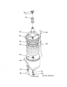 12 - Agitator, Basket & Hub parts for Ge Washer Dryer Combo WSM2480TBAWW from AppliancePartsPros.com