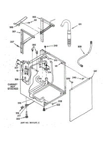 10 - Washer Cabinet Parts parts for Ge Washer Dryer Combo WSM2480TAAWW from AppliancePartsPros.com