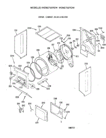 02 - Dryer - Cabinet, Drum & Heater parts for Ge Washer Dryer Combo WSM2780RDW from AppliancePartsPros.com