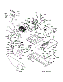 03 - Dryer - Motor, Blower & Belt parts for Ge Washer Dryer Combo WSM2780TAW from AppliancePartsPros.com
