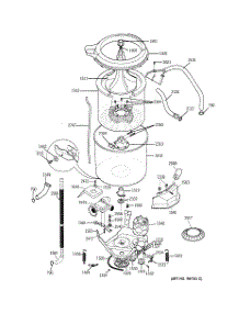 05 - Washer-Tubs, Hoses & Motor parts for Ge Washer Dryer Combo WSM2700TBWAB from AppliancePartsPros.com