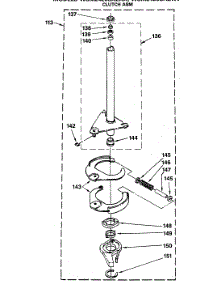 11 - Clutch Asm parts for Ge Washer Dryer Combo WSM2420SAZAA from AppliancePartsPros.com