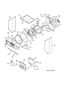 02 - Dryer-Cabinet, Drum & Heater parts for Ge Washer Dryer Combo WSM2700TBWWB from AppliancePartsPros.com