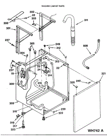 06 - Washer Cabinet Parts parts for Ge Washer Dryer Combo WSM2420SAZWW from AppliancePartsPros.com