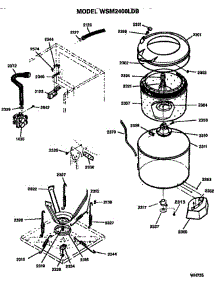 Tub, Suspension And Water System parts for Ge Washer Dryer Combo WSM2400LDB from AppliancePartsPros.com