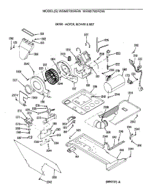 03 - Dryer - Motor, Blower & Belt parts for Ge Washer Dryer Combo WSM2700REW from AppliancePartsPros.com