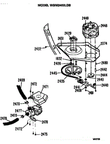 Motor parts for Ge Washer Dryer Combo WSM2400LDB from AppliancePartsPros.com